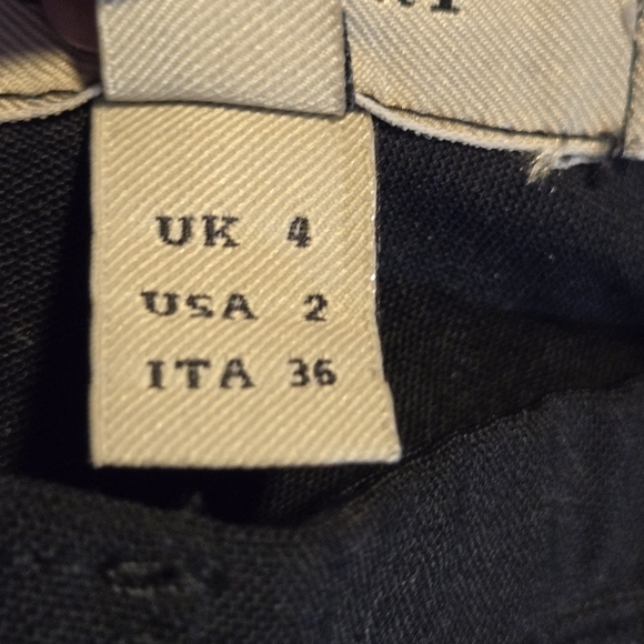 Authentic Burberry Women's Logo Wool Black Flare Leg Trouser Dress Pants Size 2 - Picture 9 of 12